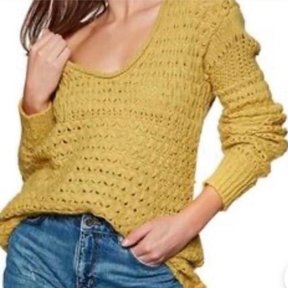 Free People Crashing Waves Pullover SweaterSmall